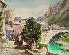 Jugoslawien Mostar Istrien Hans Möller 1967 Aquarell : Hans Möller, 1967, Aquarell, Reisen Südeuropa, Jugoslawien, Mostar Istrien, Mostar, Reise A.Möller, Kay Möller / Annelies Möller, Weitere Infos unter : http://www.maler-hans-moeller.de, mailto:info@maler-hans-moeller.de